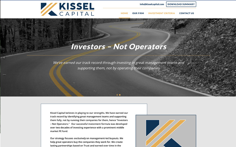 private equity firm web design