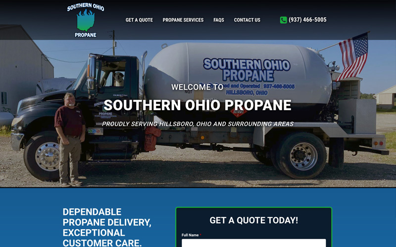 propane website design and hosting