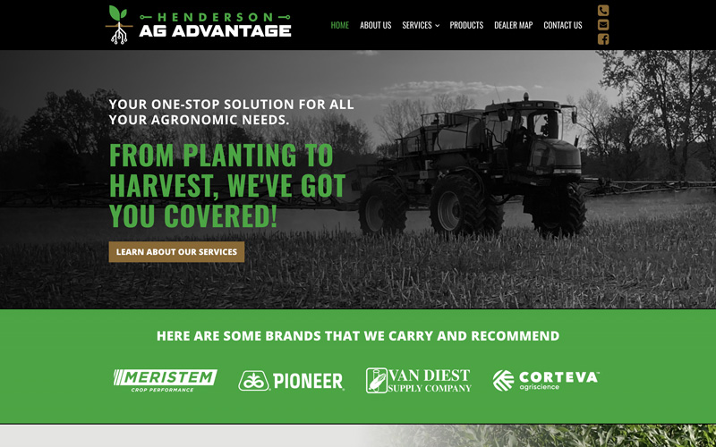 web design for ag farming business